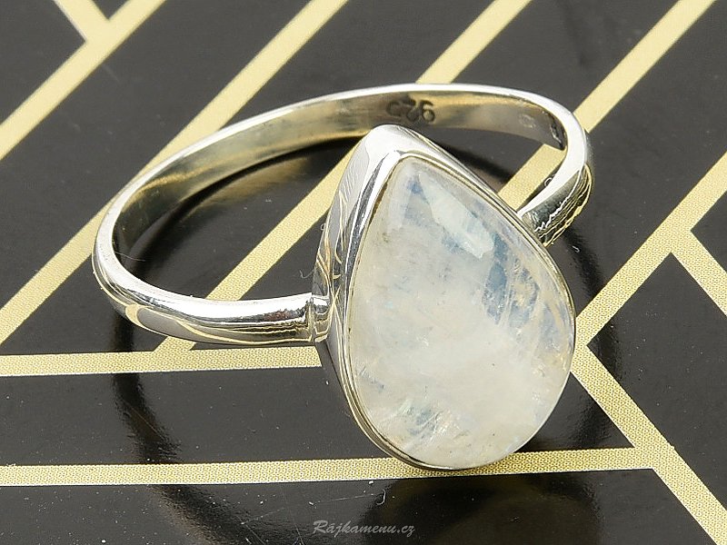 Měsíční kámen prsten Ag 925/1000