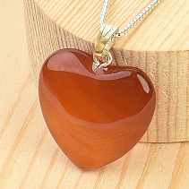 Agate heart pendant jewelry handle