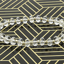 Crystal bracelet cut lenses + bijou beads