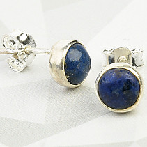 Earrings lapis lazuli 7mm Ag 925/1000 puzeta
