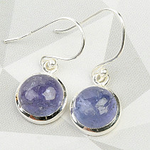 Tanzanite round earrings Ag 925/1000 4,5g