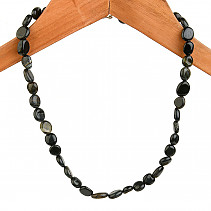 Hawk eye necklace pebbles Ag 925/1000