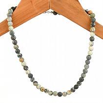 Necklace jasper piccasso beads 48cm