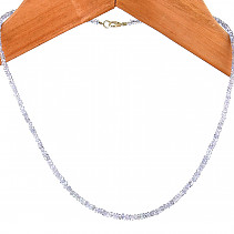Necklace sapphire faceted beads Ag 925/1000 8.6g