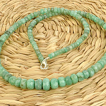 Emerald necklace cut Ag 925/1000 18.1g
