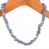 Irregular shaped tanzanite necklace Ag 925/1000 64.9g