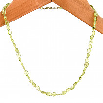 Olivine necklace of small pebbles Ag 925/1000