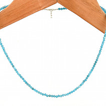 Apatite necklace faceted fine Ag 925/1000