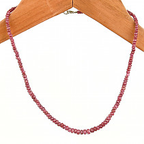 Fine cut ruby necklace Ag 925/1000 17.3g