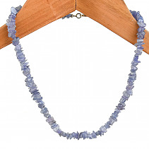 Necklace made of tumbled tanzanite Ag 925/1000 48g