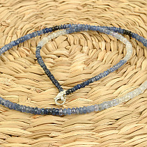 Sapphire necklace fine facet Ag 925/1000