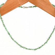 Náhrdelník ze surových smaragdů Ag 925/1000