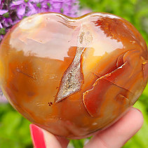 Stone carnelian heart 7.1 cm