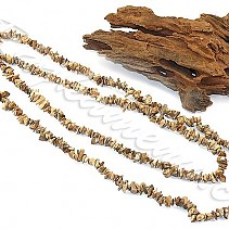Náhrdelník z jaspisu obrázkového dlouhý nepravidelný