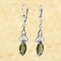 Braided earrings with mold Ag 925/1000 Rh