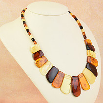 Women's necklace extra mix amber 46cm 22,5g