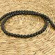 Černý turmalín náhrdelník 49cm korálky menší Ag 925/1000