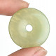 Donut přívěsek na kůži 28mm jadeit