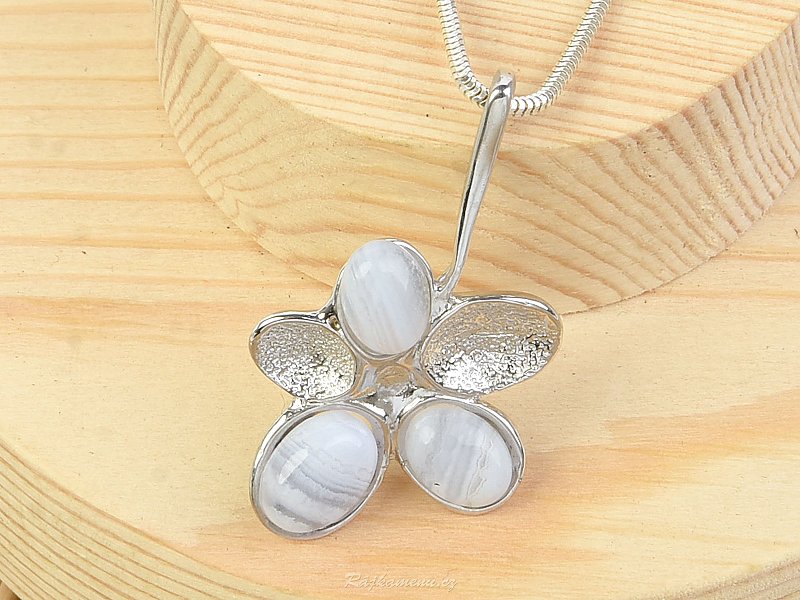 Silver pendant with chalcedony Ag 925/1000