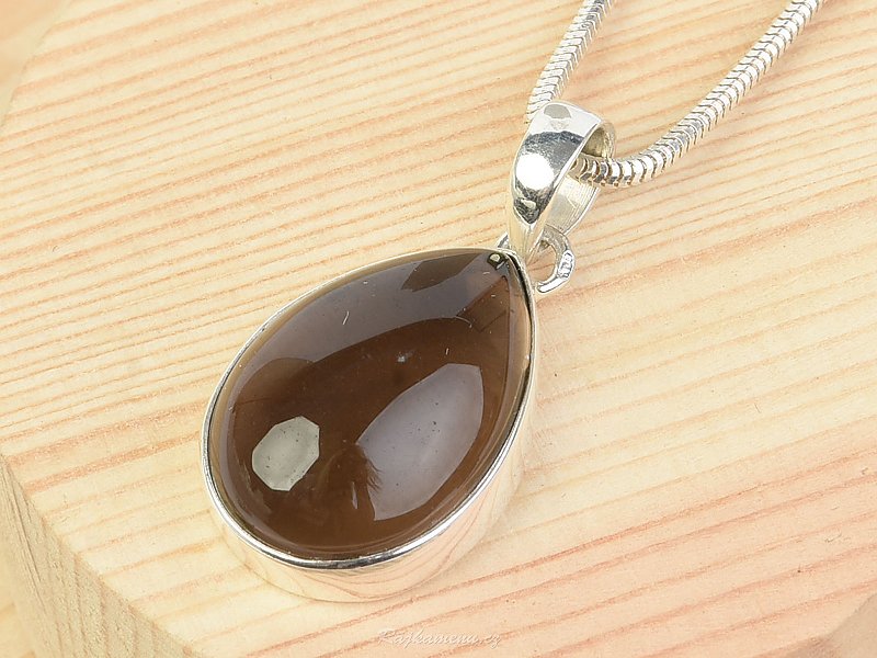Pendant with brown tear Ag 925/1000