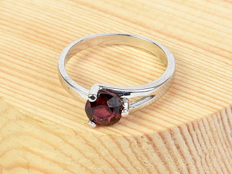 Granát stříbrný prsten pro ženy Ag 925/1000
