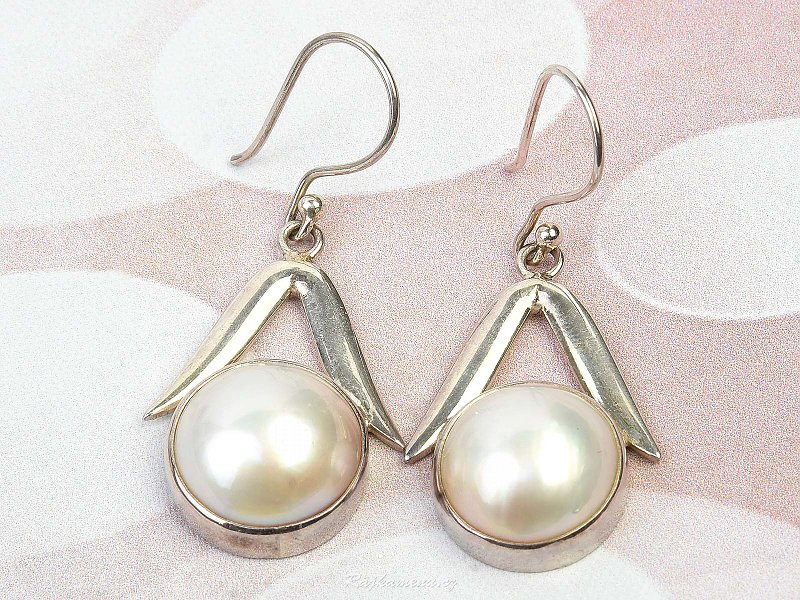 Silver pearl earrings Ag 925/1000 (7.6g)