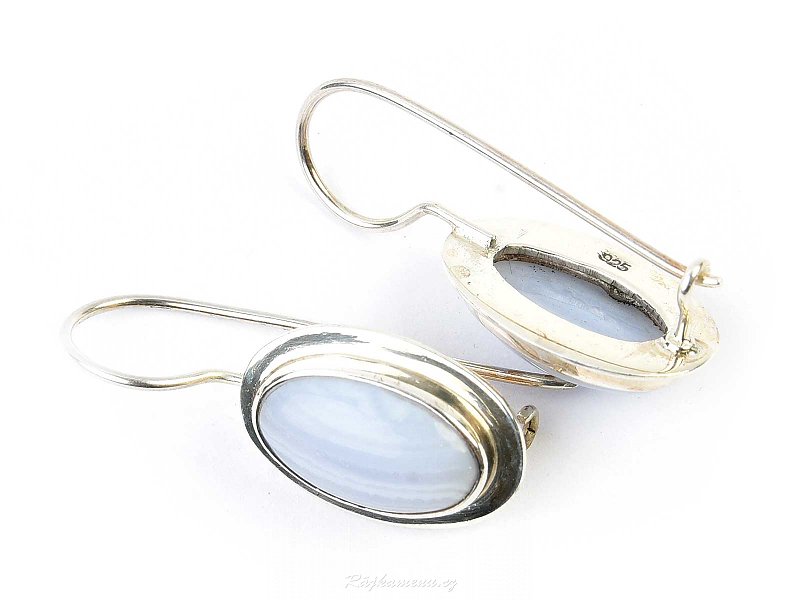 Dangling earrings chalcedony silver Ag 925/1000