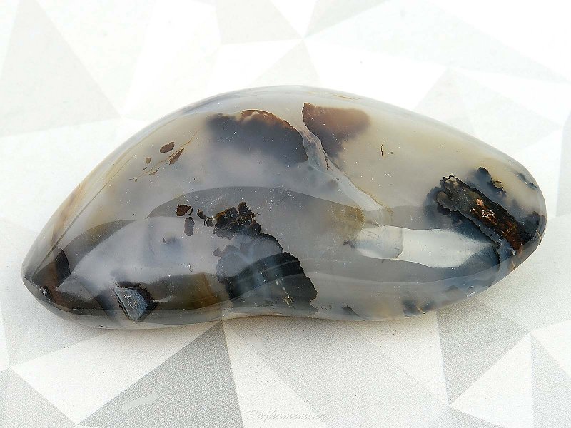Agate stone with inlays (148g)