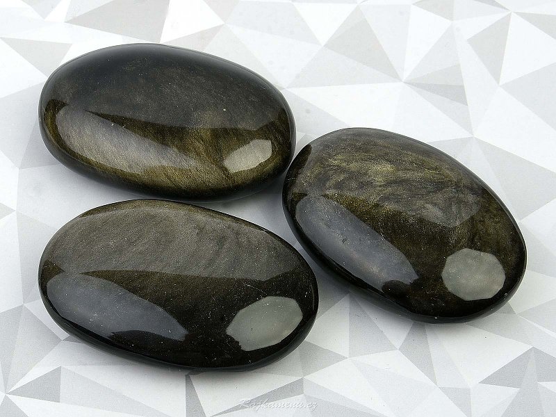 Massage stone made of golden obsidian