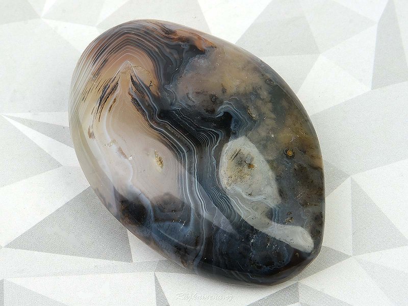 Agate stone with inlays (99g)