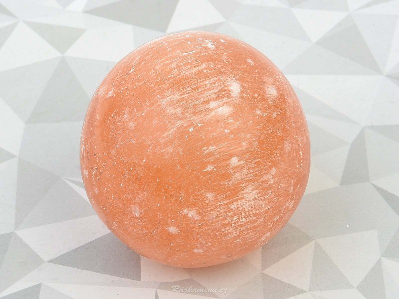 Selenite orange smooth ball 6cm