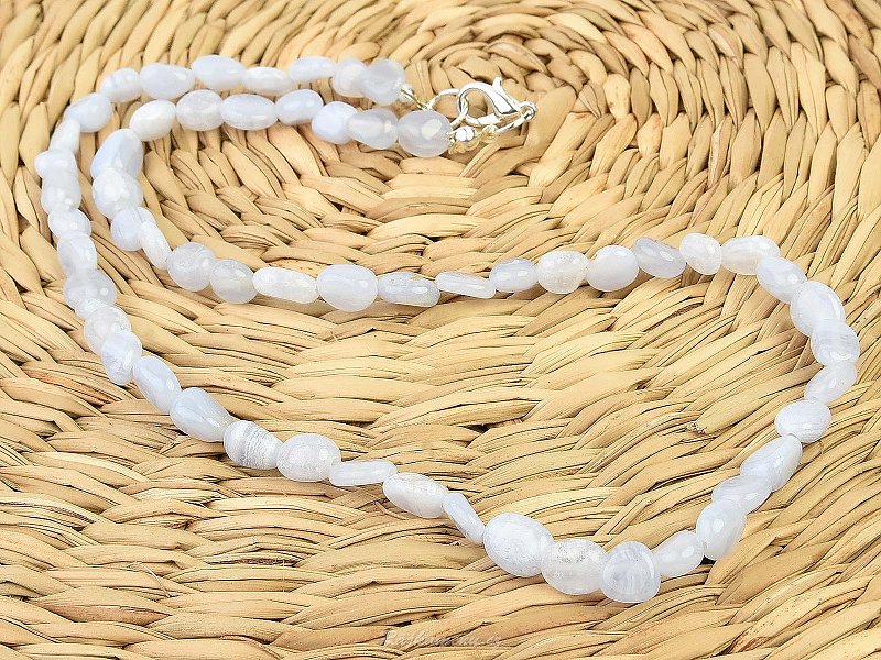 Tumbled chalcedony necklace 45cm