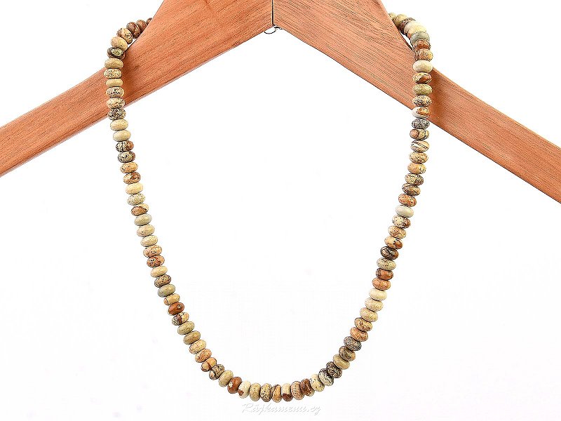 Jasper picture smooth lens 8mm necklace