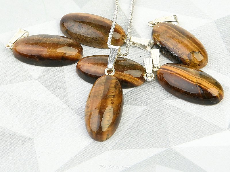 Oval pendant with tiger eye Ag 925/1000