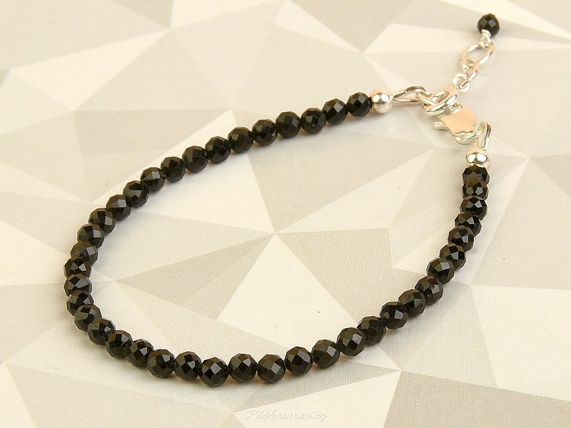 Tourmaline bracelet facet beads Ag 925/1000