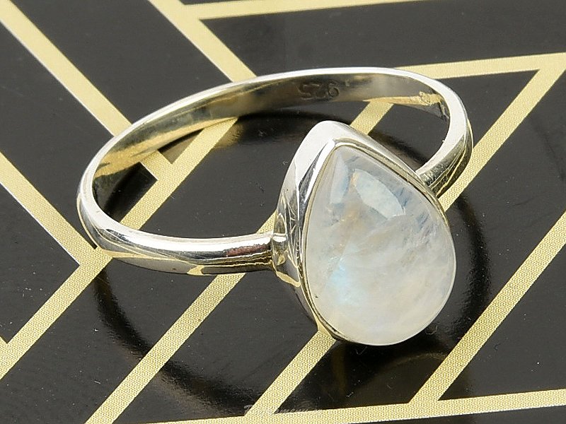 Prsten z měsíčního kamene Ag 925/1000