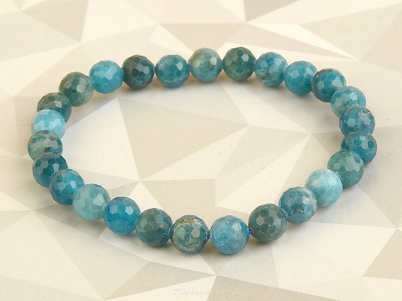 Apatite bracelet with cut beads
