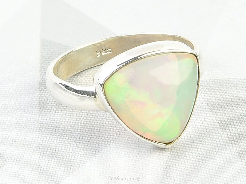 Precious opal ring Ethiopia Ag 925/1000 2,7g size 52