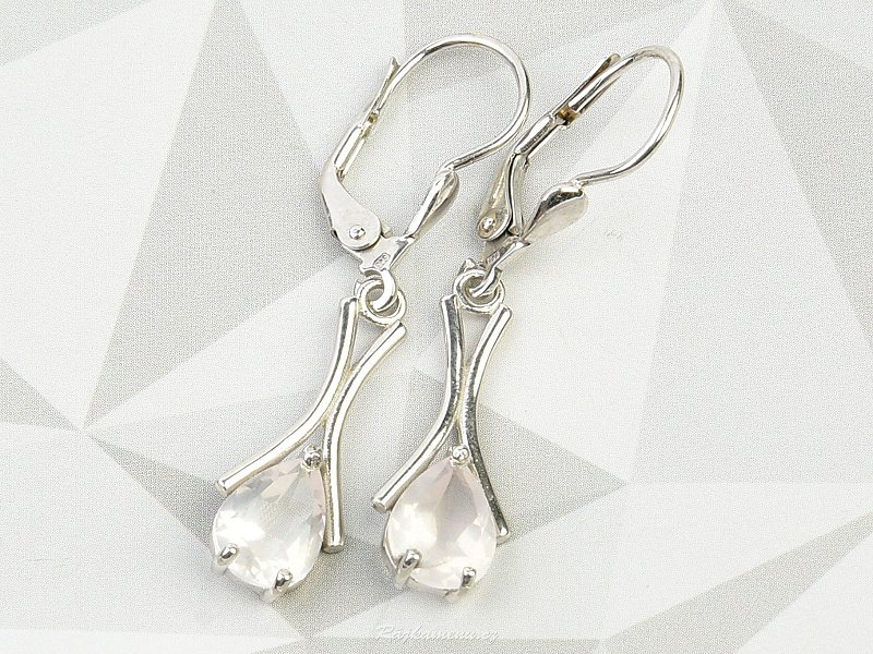 Cut rose earrings Ag 925/1000 + Rh silver