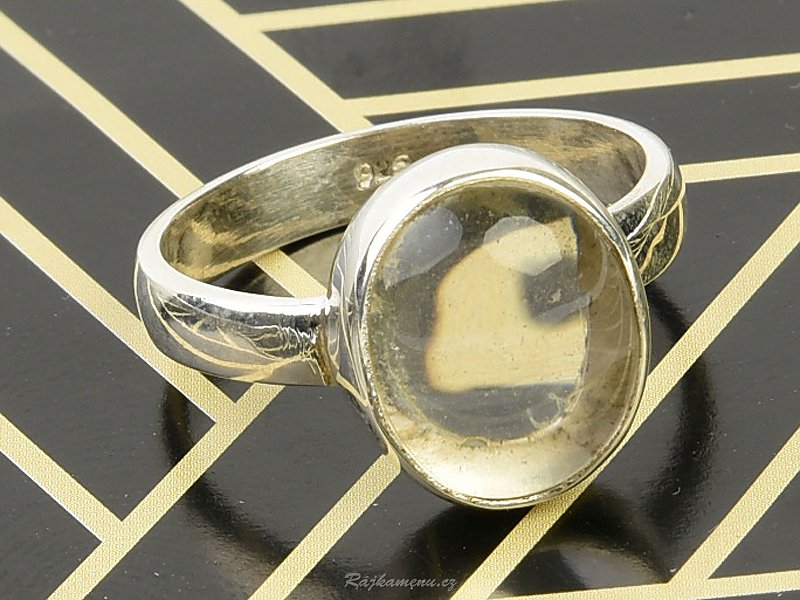 Crystal smooth ring Ag 925/1000
