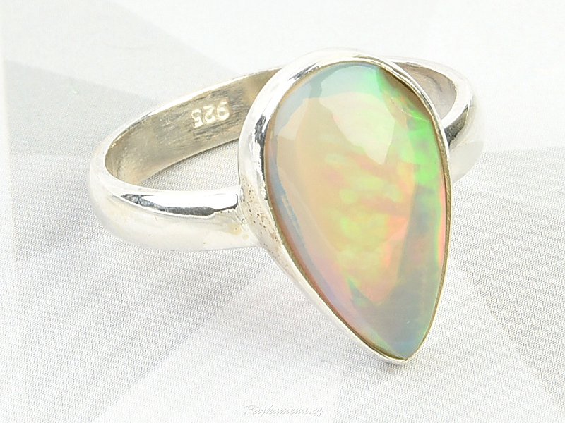 Precious opal ring Ethiopia Ag 925/1000 2,6g size 52