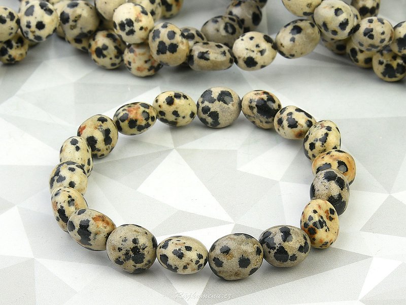 Dalmatian jasper smooth bracelet