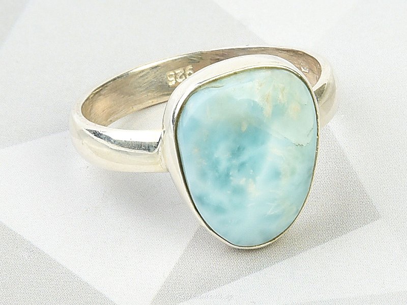 Larimar silver ring size 51 Ag 925/1000 (2.9g)