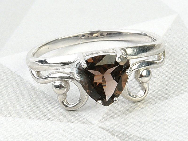 Záhněda broušený dámský prsten Ag 925/1000+Rh