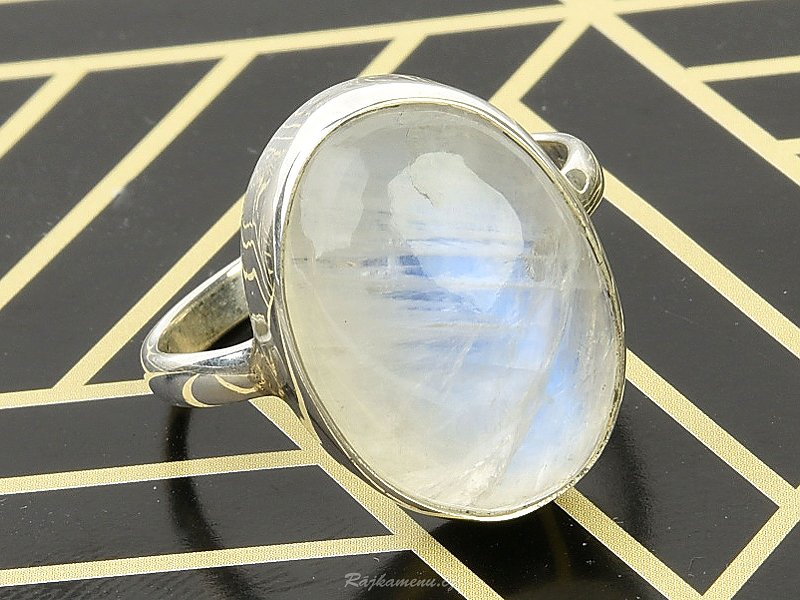 Stříbrný prsten s měsíčním kamenem Ag 925/1000