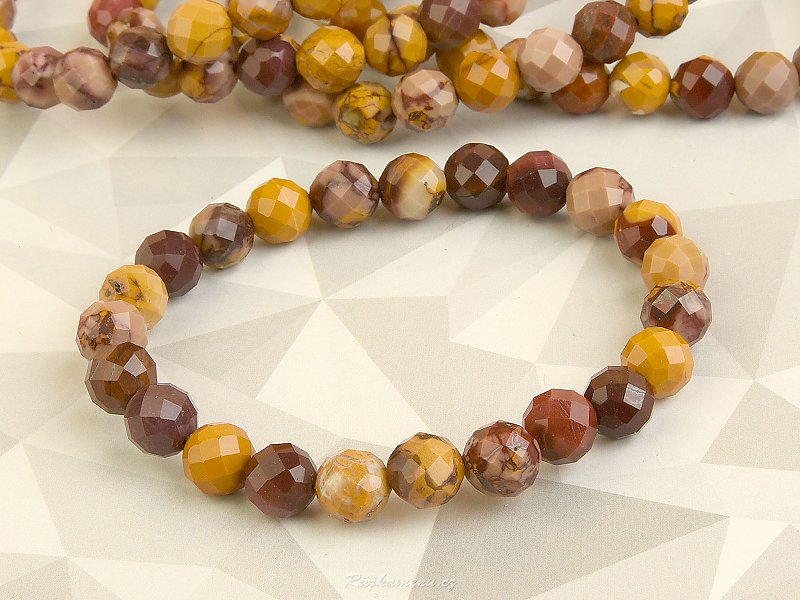 Mookaite stone bracelet with smooth beads