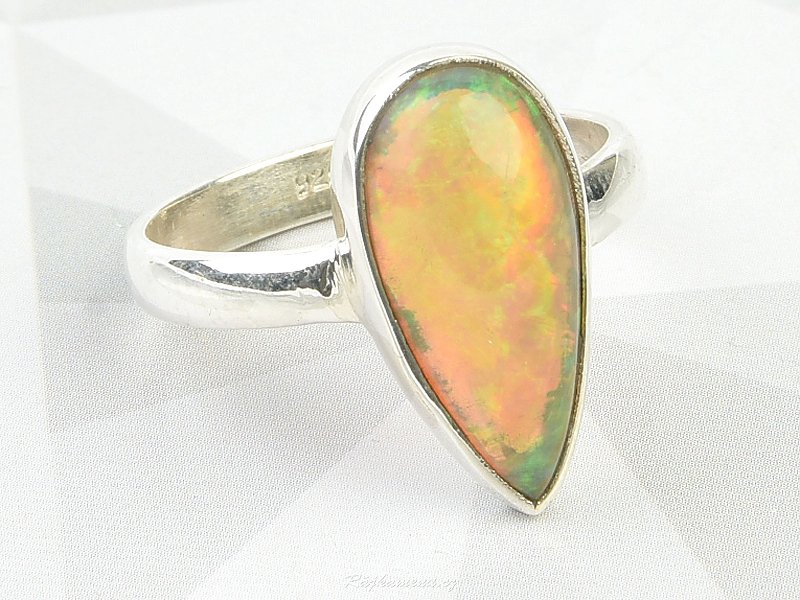 Precious opal ring Ethiopia Ag 925/1000 3,0g size 55