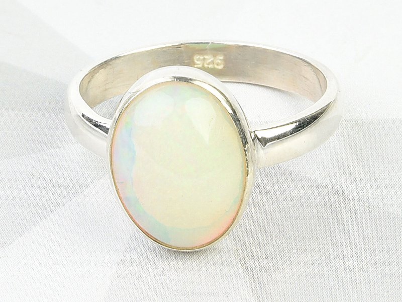 Precious opal ring Ethiopia size 52 Ag 925/1000 2,6g