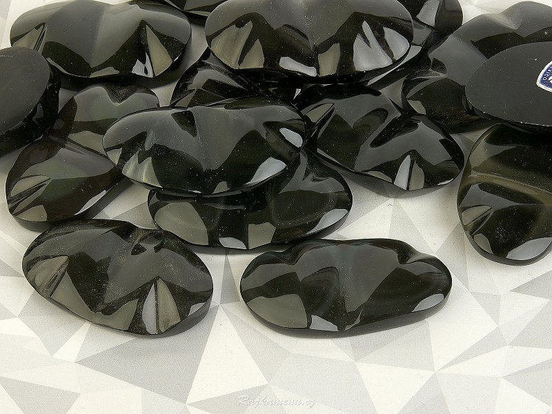 Rainbow obsidian heart 50 - 55mm