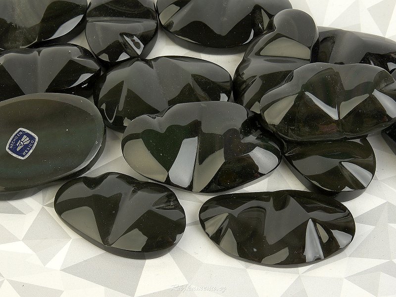 Rainbow obsidian heart 54 - 68mm